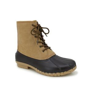 JBU BY JAMBU Mens Brown Waterproof Maine Round Toe Block Heel Duck Boots 9 M
